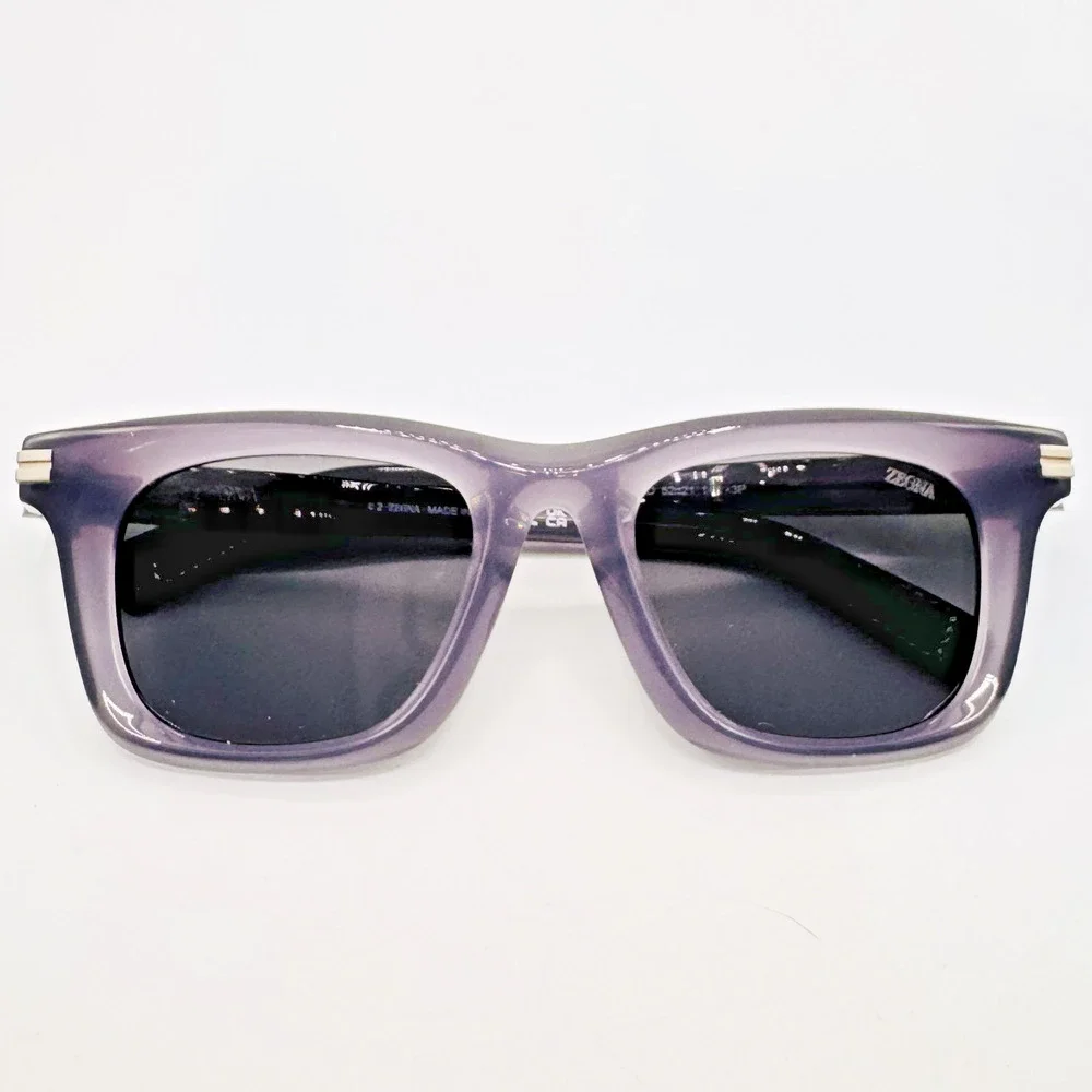 Ermenegildo Zegna Sunglasses EZ0270 20D Shiny Gray Frame Smoke POLARIZED Lens
